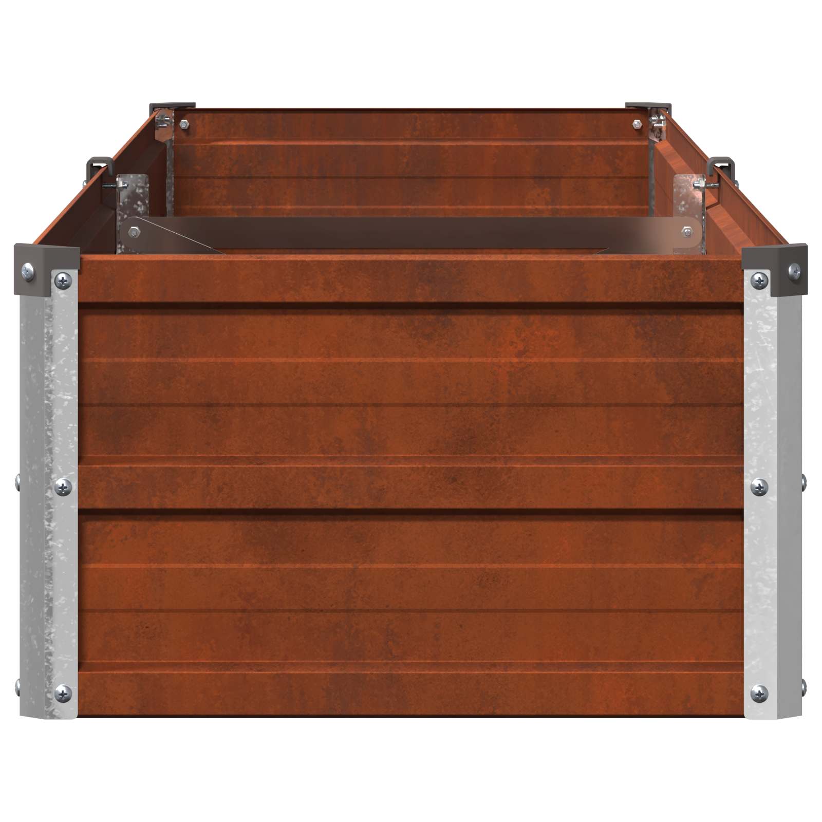 vidaXL Podniesione Łóżko Ogrodowe Rdzawy 160 x 40 x 24 cm tektura
