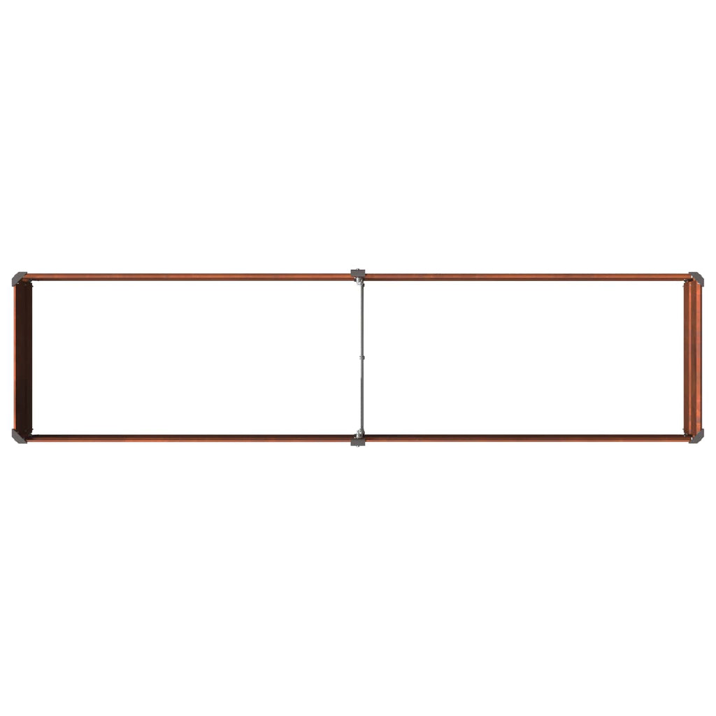 vidaXL Podniesione Łóżko Ogrodowe Rdzawy 160 x 40 x 24 cm tektura