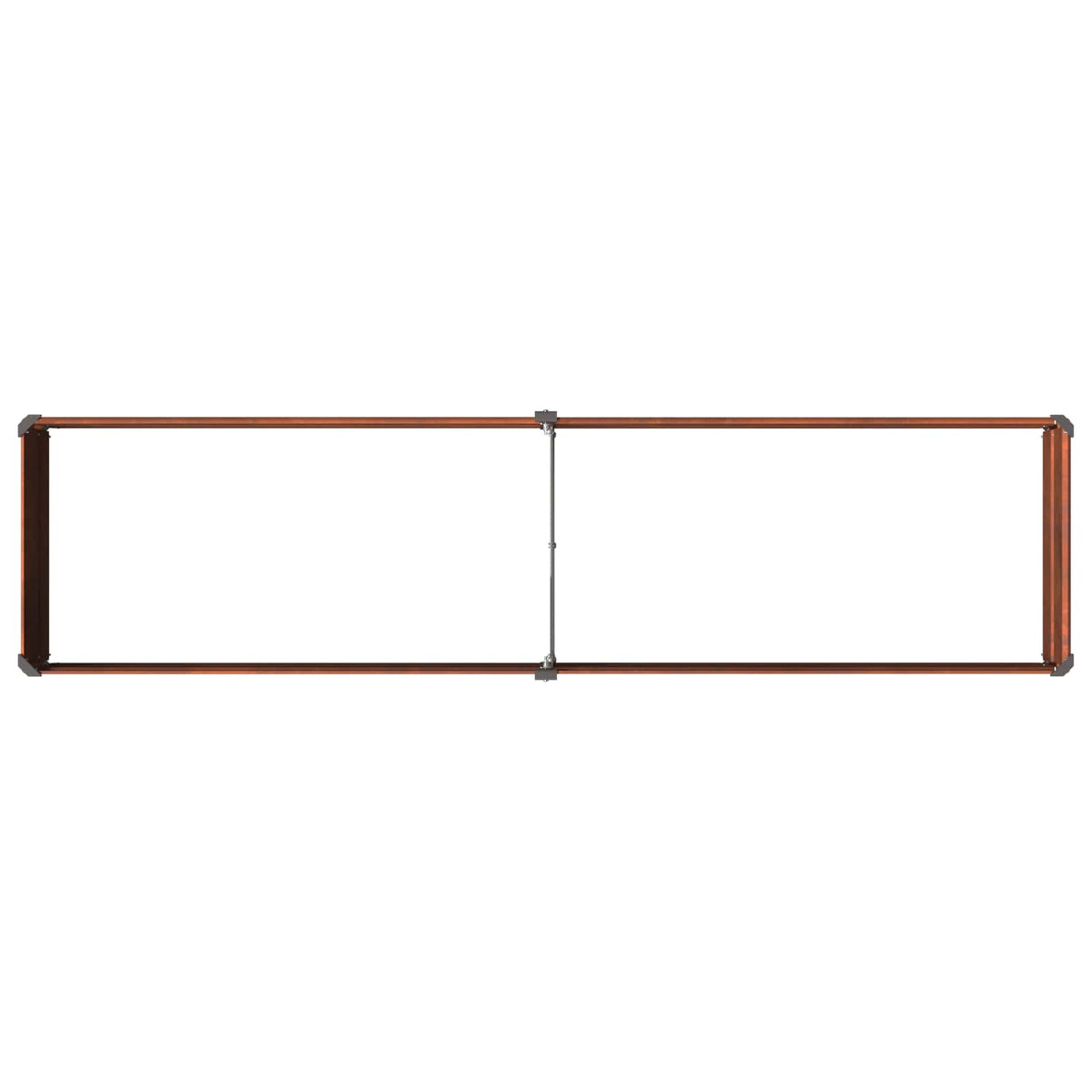 vidaXL Podniesione Łóżko Ogrodowe Rdzawy 160 x 40 x 24 cm tektura
