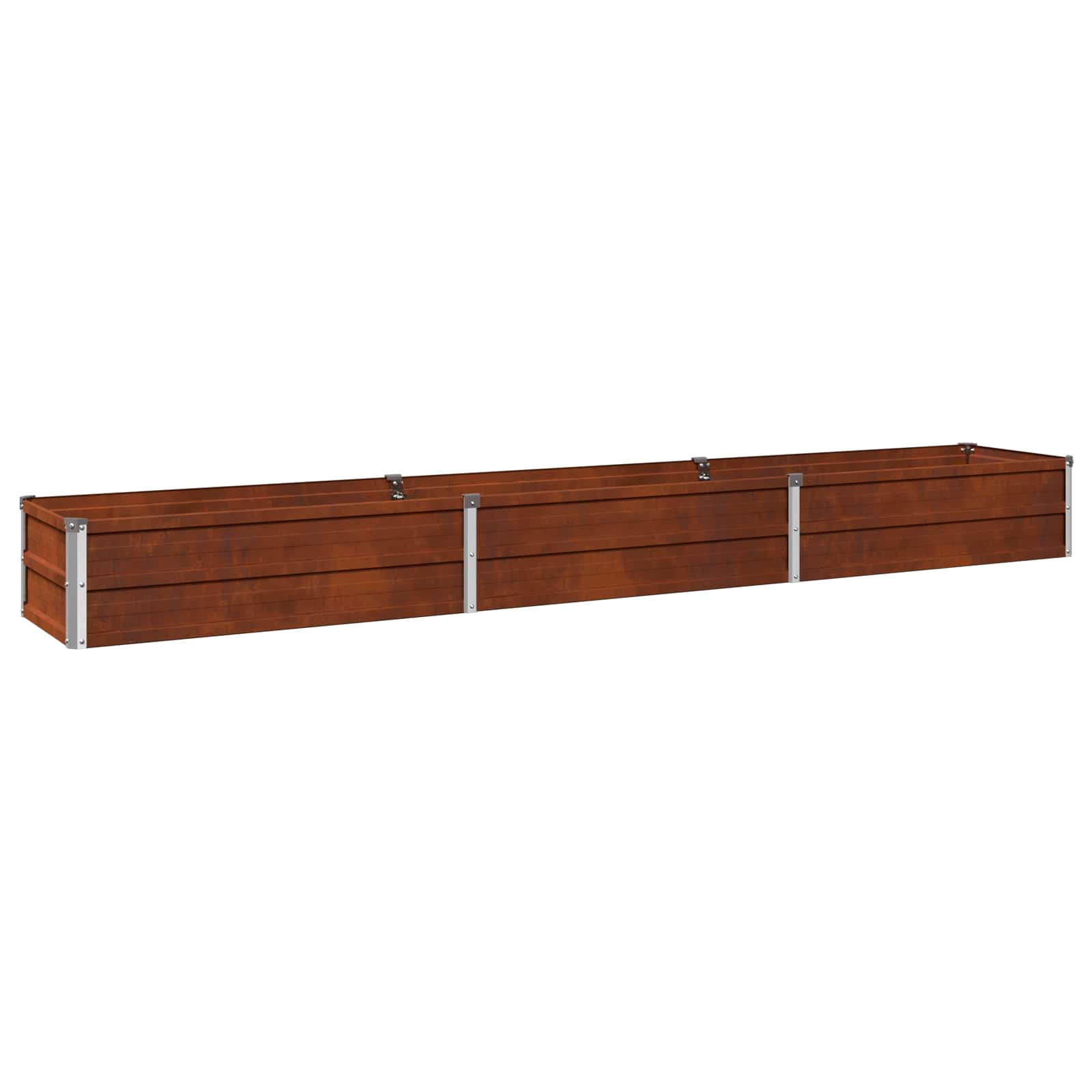 vidaXL Podniesione Łóżko Ogrodowe Rdzawy 240 x 40 x 24 cm tektura