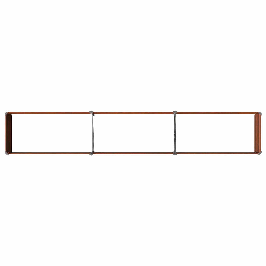 vidaXL Podniesione Łóżko Ogrodowe Rdzawy 240 x 40 x 24 cm tektura