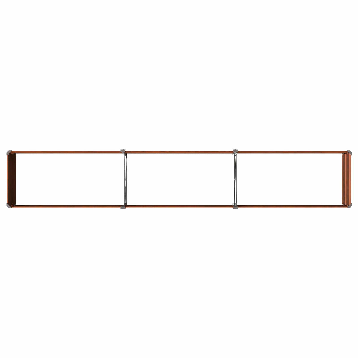 vidaXL Podniesione Łóżko Ogrodowe Rdzawy 240 x 40 x 24 cm tektura