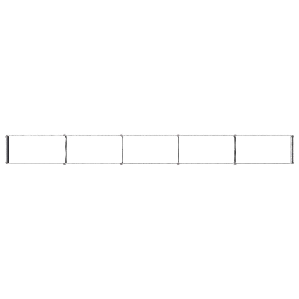 vidaXL Podniesione Łóżko Ogrodowe srebrny 400 x 40 x 24 cm Ocynkowany