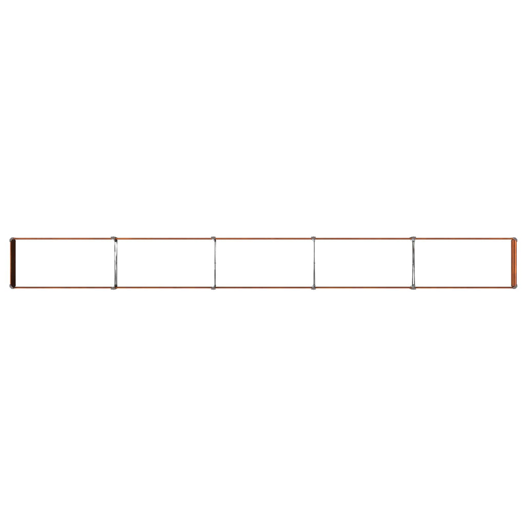 vidaXL Podniesione Łóżko Ogrodowe Rdzawy 400 x 40 x 24 cm tektura
