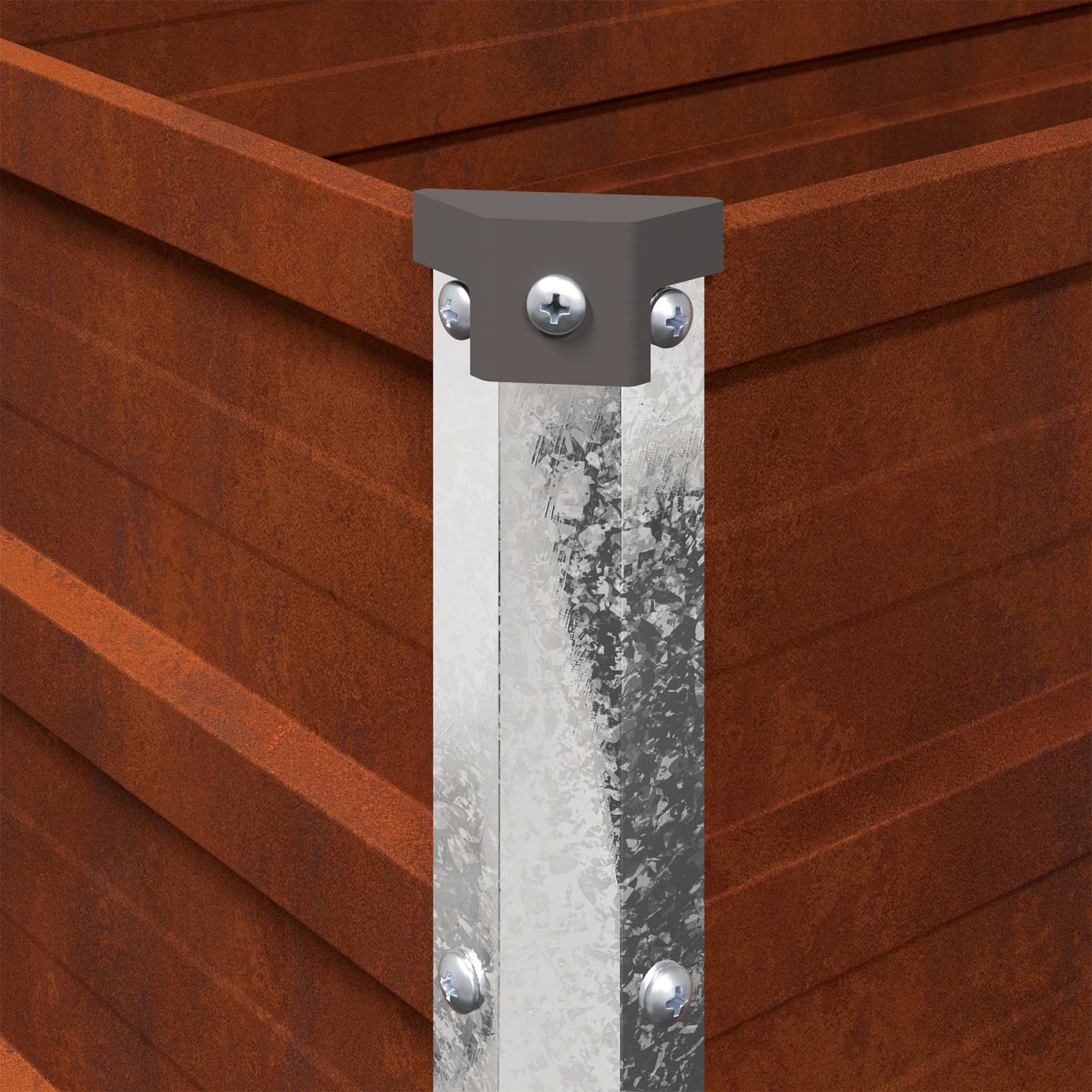 vidaXL Podniesione Łóżko Ogrodowe Rdzawy 480 x 40 x 24 cm tektura