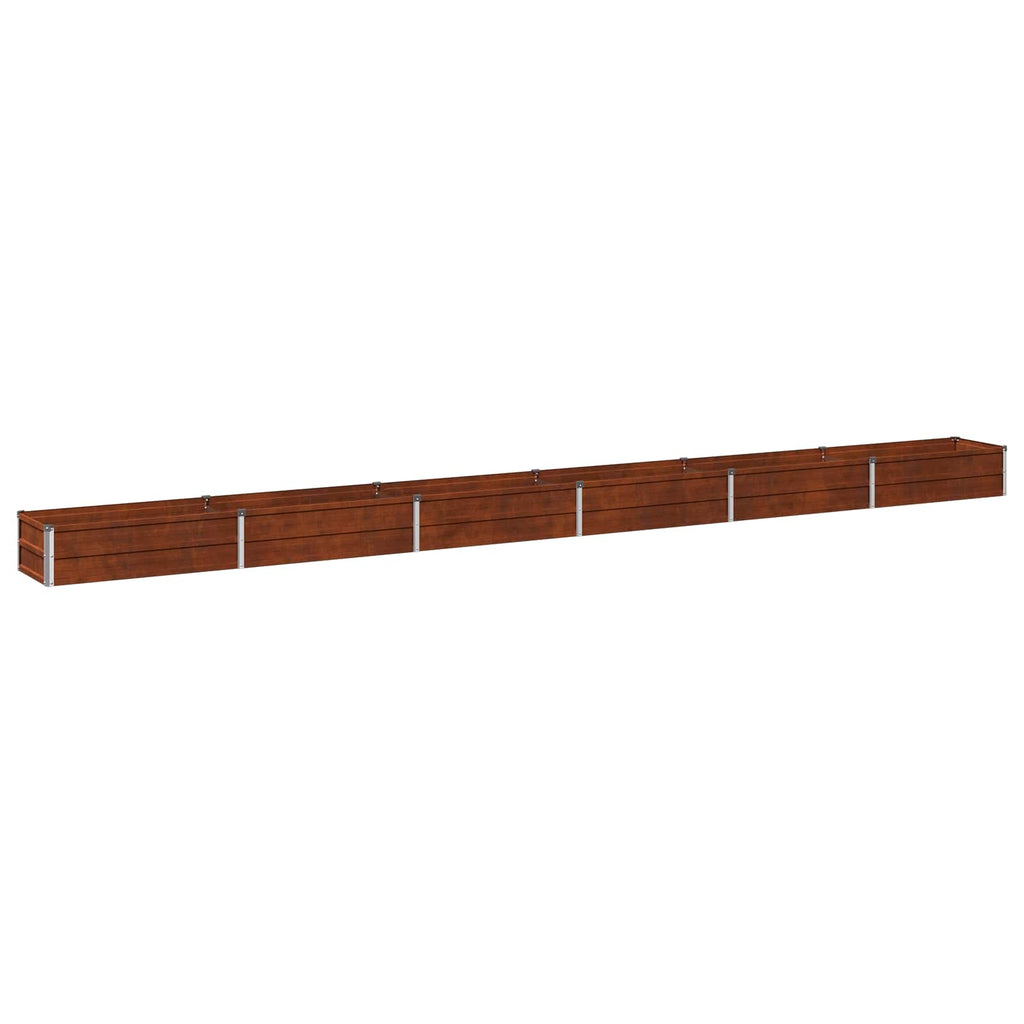 vidaXL Podniesione Łóżko Ogrodowe Rdzawy 480 x 40 x 24 cm tektura