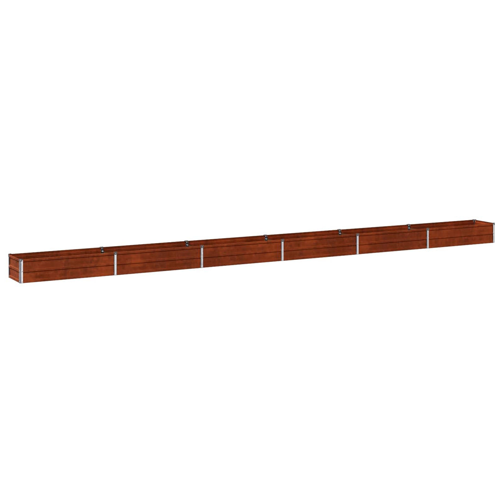 vidaXL Podniesione Łóżko Ogrodowe Rdzawy 600 x 40 x 24 cm tektura