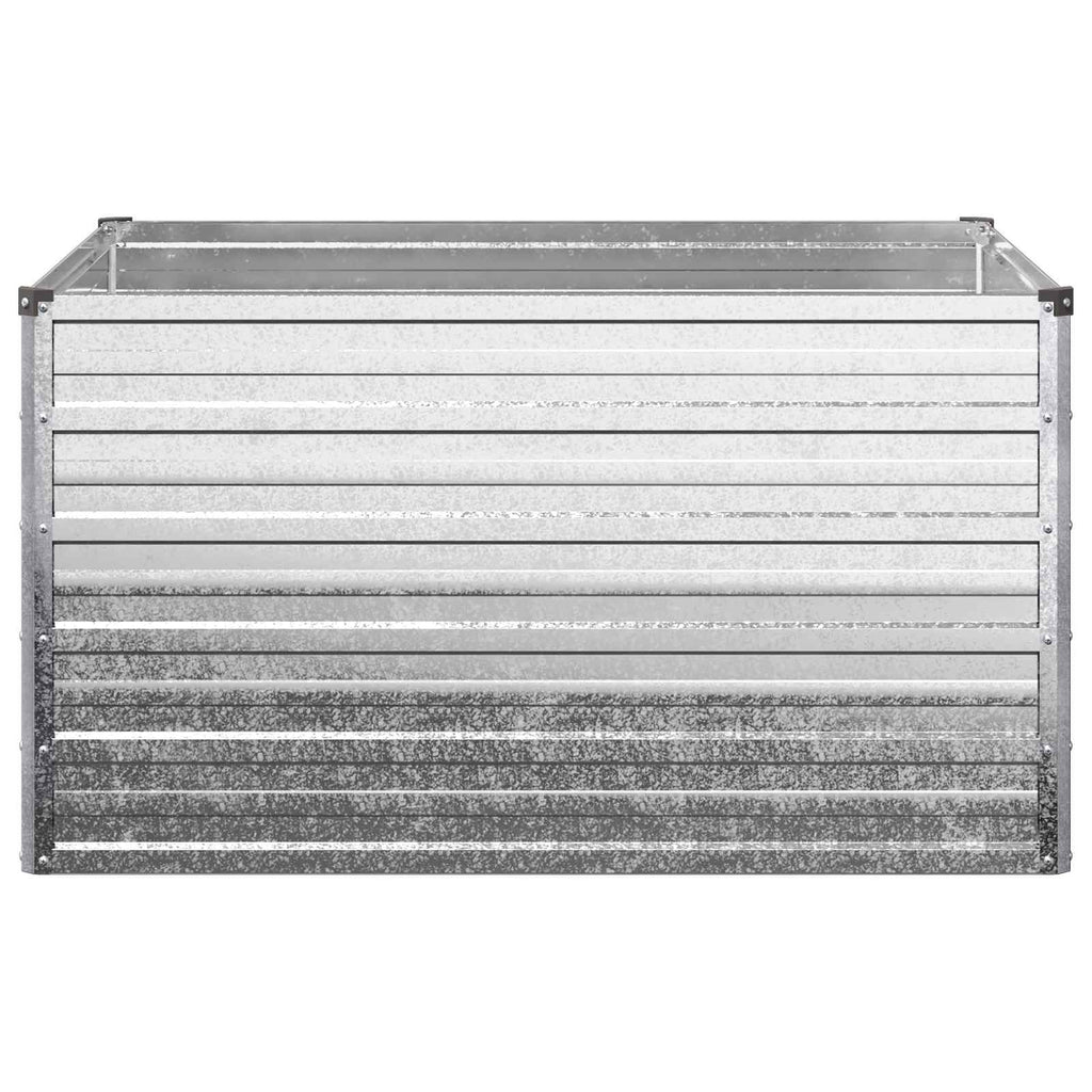 vidaXL Podniesione Łóżko Ogrodowe srebrny 100 x 80 x 55 cm Ocynkowany