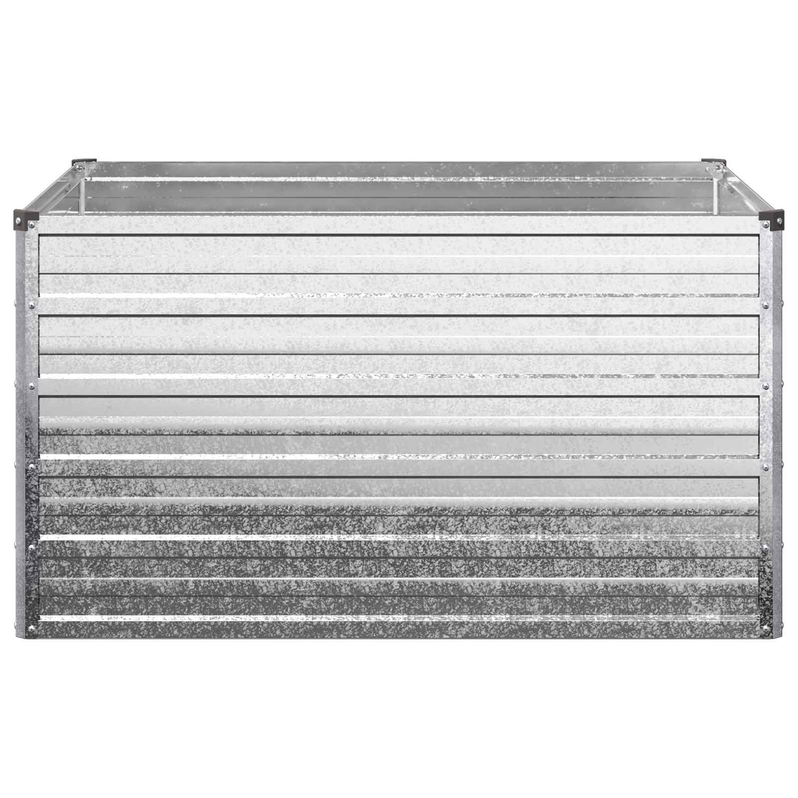 vidaXL Podniesione Łóżko Ogrodowe srebrny 100 x 80 x 55 cm Ocynkowany