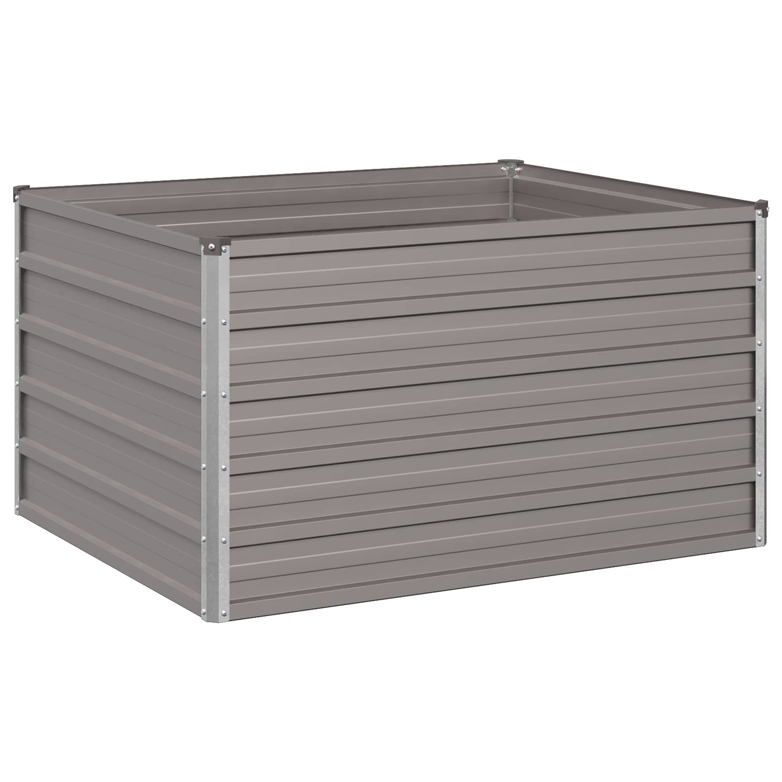 vidaXL Podniesione Łóżko Ogrodowe Rdzawy 100 x 80 x 55 cm tektura