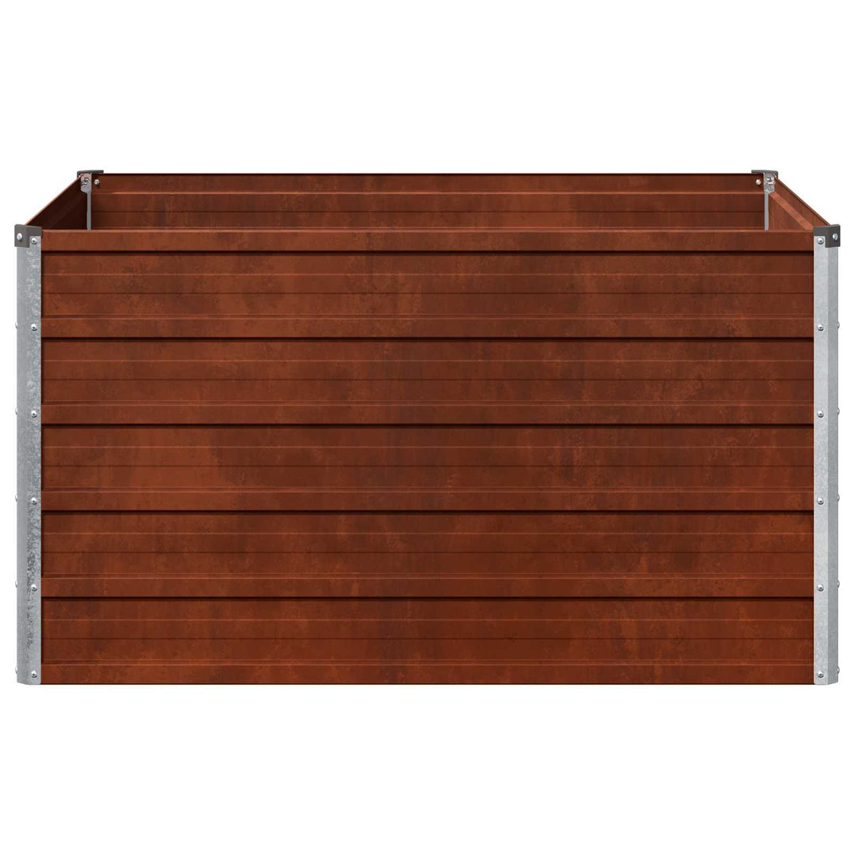 vidaXL Podniesione Łóżko Ogrodowe Rdzawy 100 x 80 x 55 cm tektura