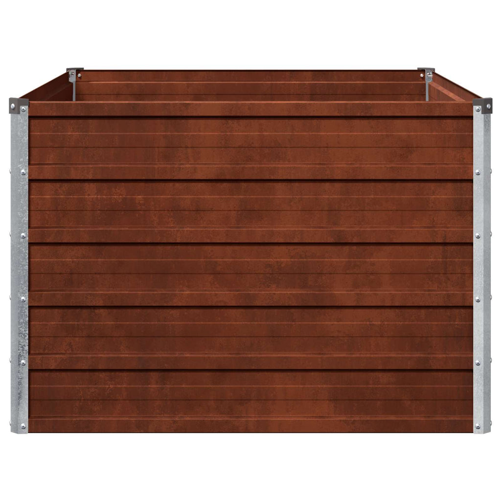 vidaXL Podniesione Łóżko Ogrodowe Rdzawy 100 x 80 x 55 cm tektura