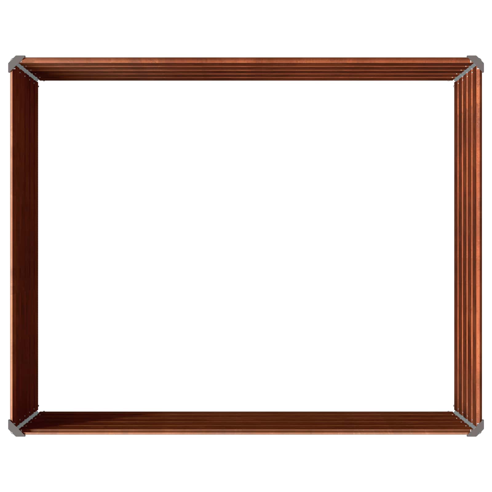 vidaXL Podniesione Łóżko Ogrodowe Rdzawy 100 x 80 x 55 cm tektura