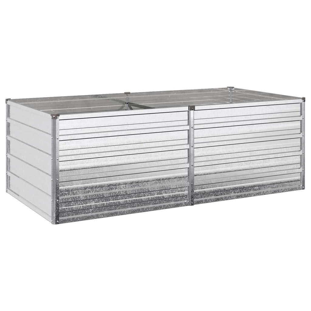 vidaXL Podniesione Łóżko Ogrodowe srebrny 160 x 80 x 55 cm Ocynkowany