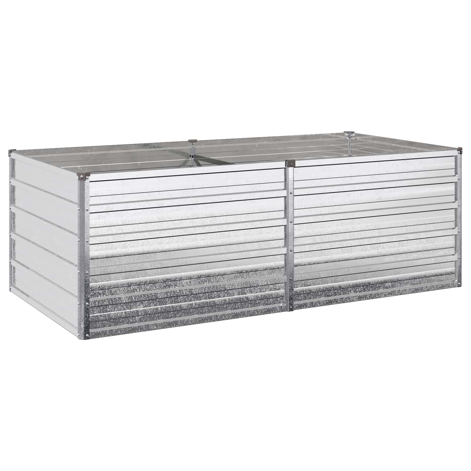 vidaXL Podniesione Łóżko Ogrodowe srebrny 160 x 80 x 55 cm Ocynkowany