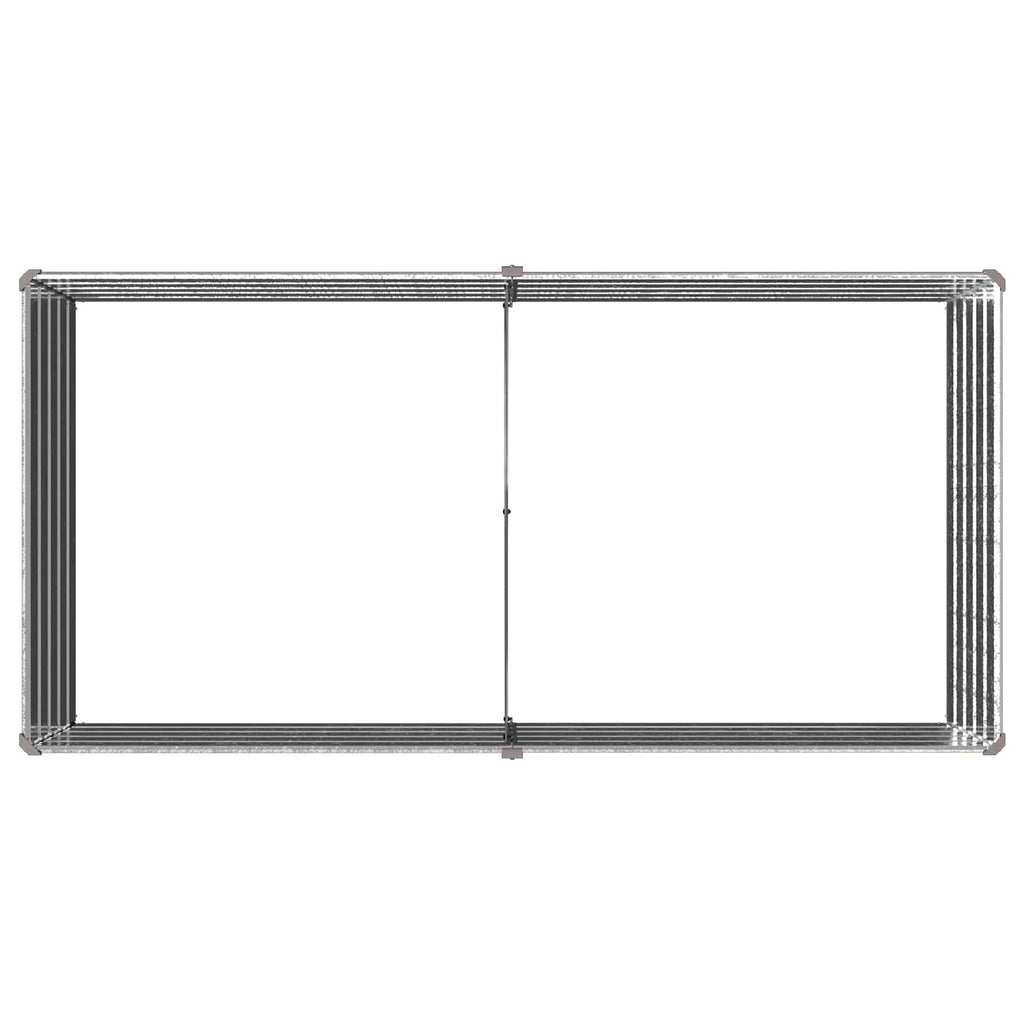 vidaXL Podniesione Łóżko Ogrodowe srebrny 160 x 80 x 55 cm Ocynkowany