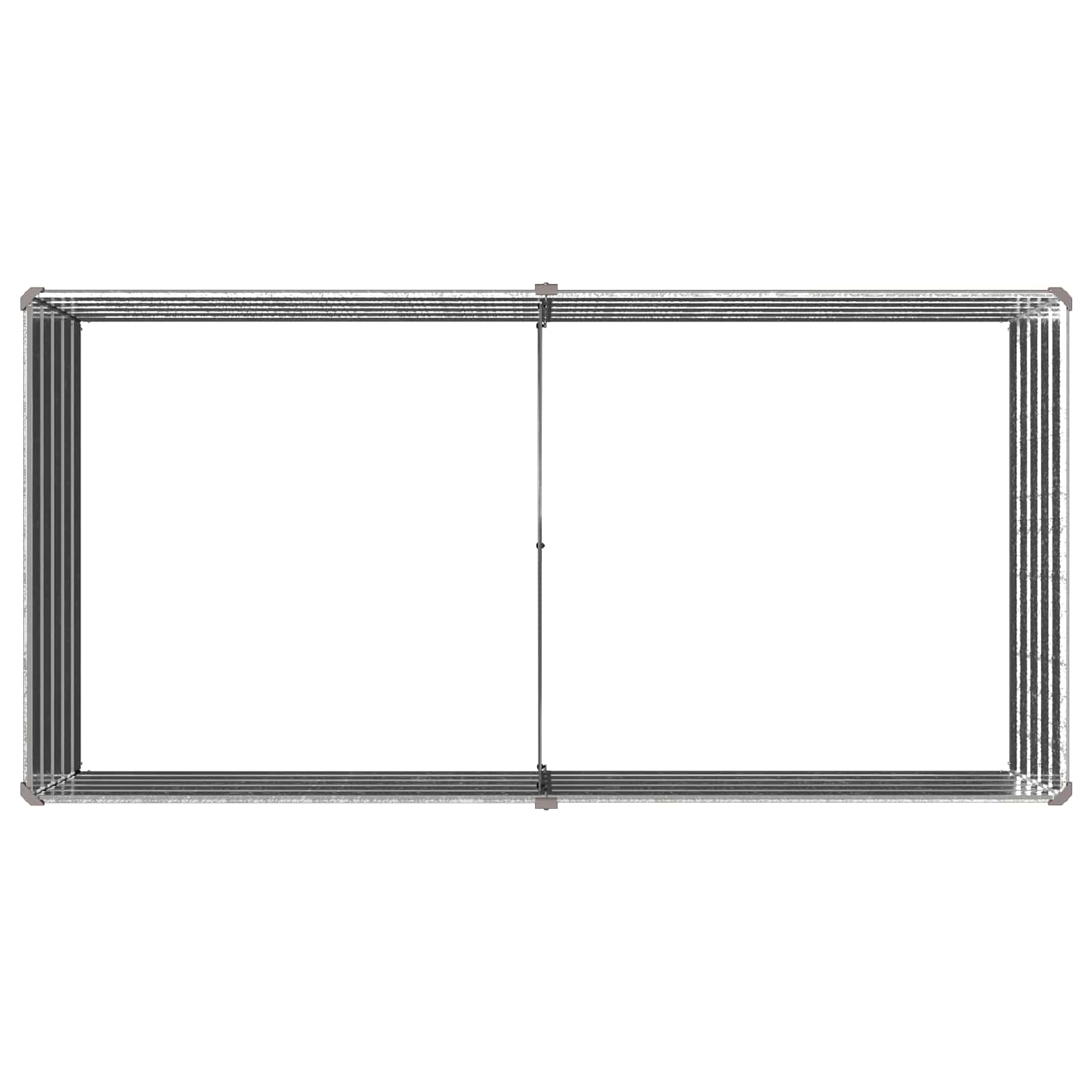 vidaXL Podniesione Łóżko Ogrodowe srebrny 160 x 80 x 55 cm Ocynkowany