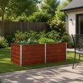 vidaXL Podniesione Łóżko Ogrodowe Rdzawy 160 x 80 x 55 cm tektura
