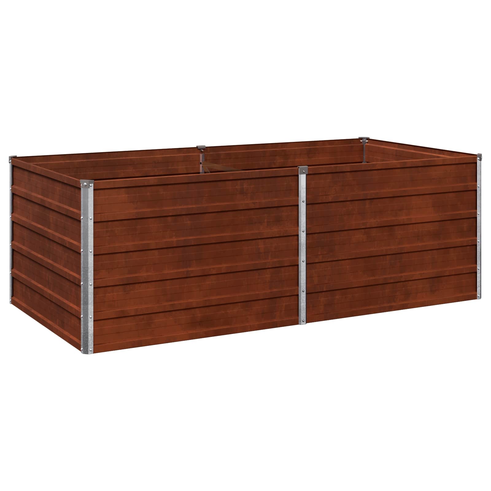 vidaXL Podniesione Łóżko Ogrodowe Rdzawy 160 x 80 x 55 cm tektura