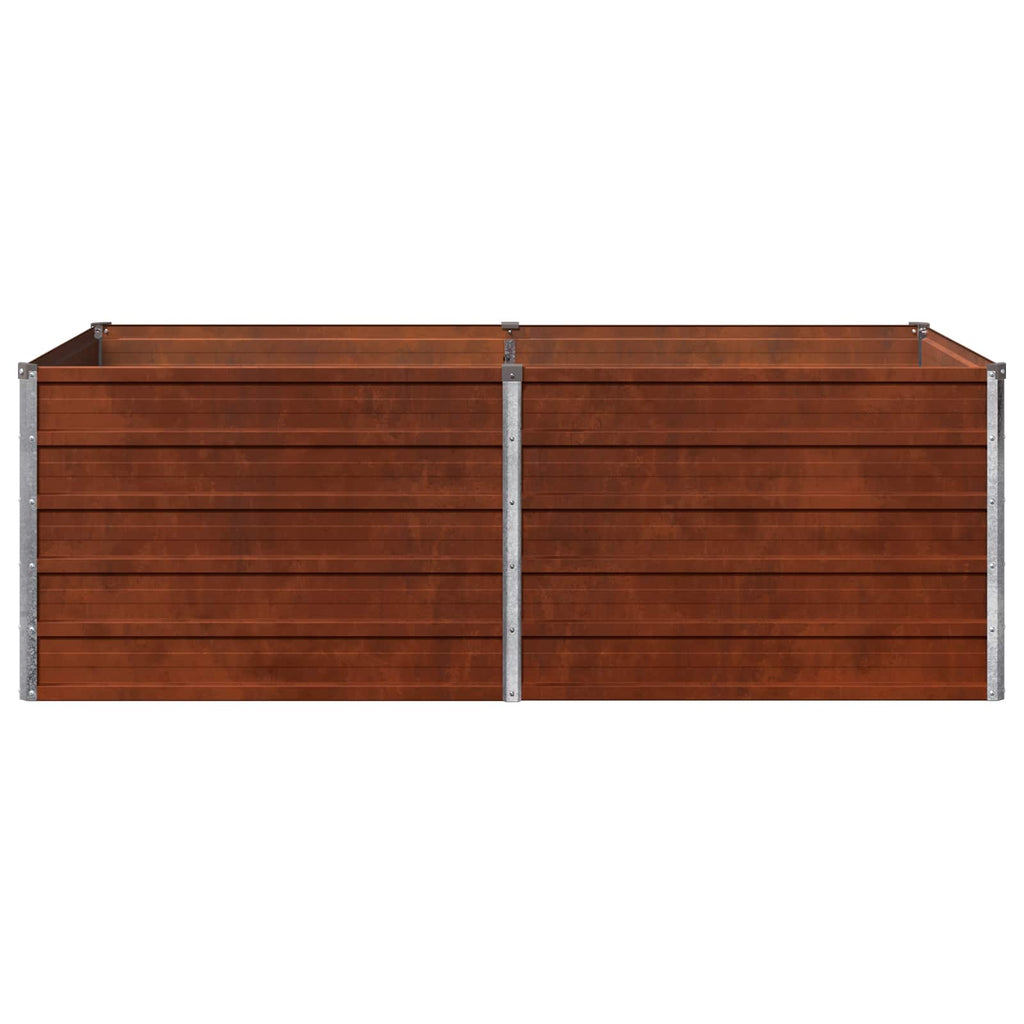 vidaXL Podniesione Łóżko Ogrodowe Rdzawy 160 x 80 x 55 cm tektura