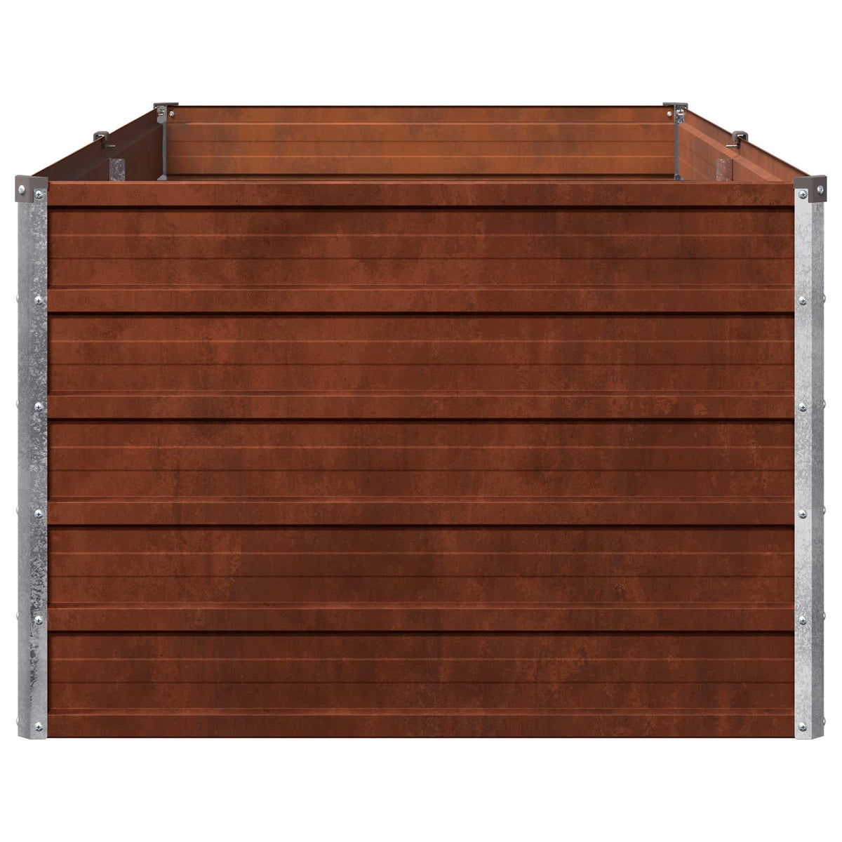 vidaXL Podniesione Łóżko Ogrodowe Rdzawy 160 x 80 x 55 cm tektura