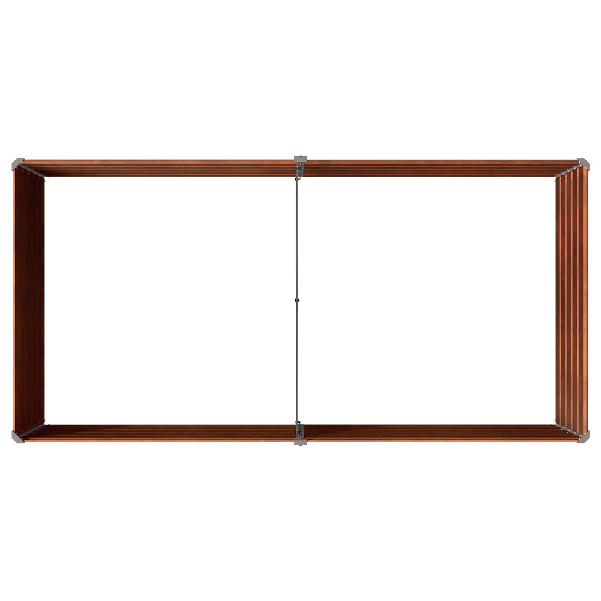 vidaXL Podniesione Łóżko Ogrodowe Rdzawy 160 x 80 x 55 cm tektura