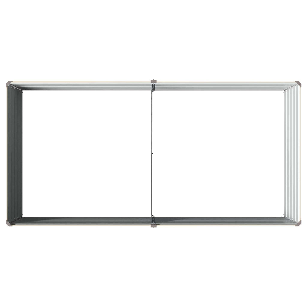 vidaXL Podniesione Łóżko Ogrodowe Kość słoniowa 160 x 80 x 55 cm