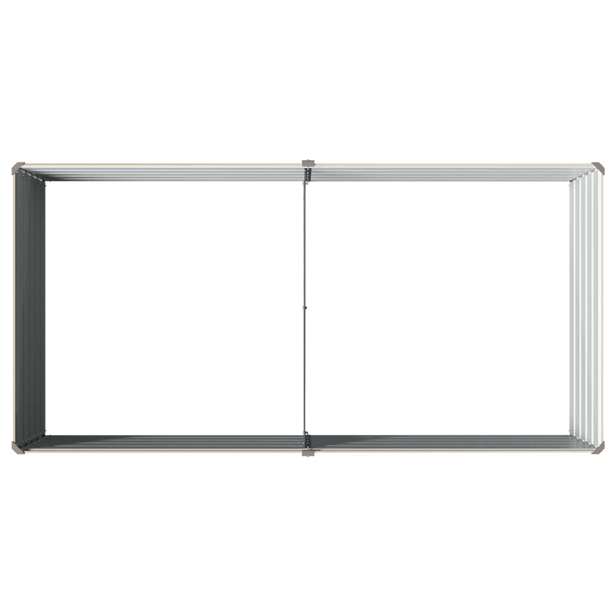 vidaXL Podniesione Łóżko Ogrodowe Kość słoniowa 160 x 80 x 55 cm