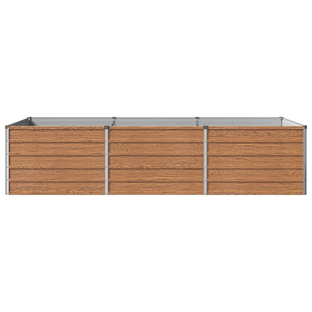 vidaXL Podniesione Łóżko Ogrodowe Brązowy Drewno 240 x 80 x 55 cm