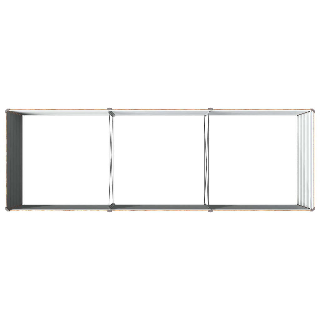 vidaXL Podniesione Łóżko Ogrodowe Brązowy Drewno 240 x 80 x 55 cm