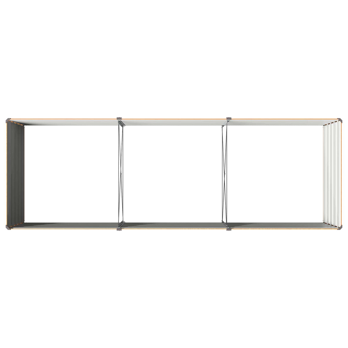 vidaXL Podniesione Łóżko Ogrodowe naturalny 240 x 80 x 55 cm