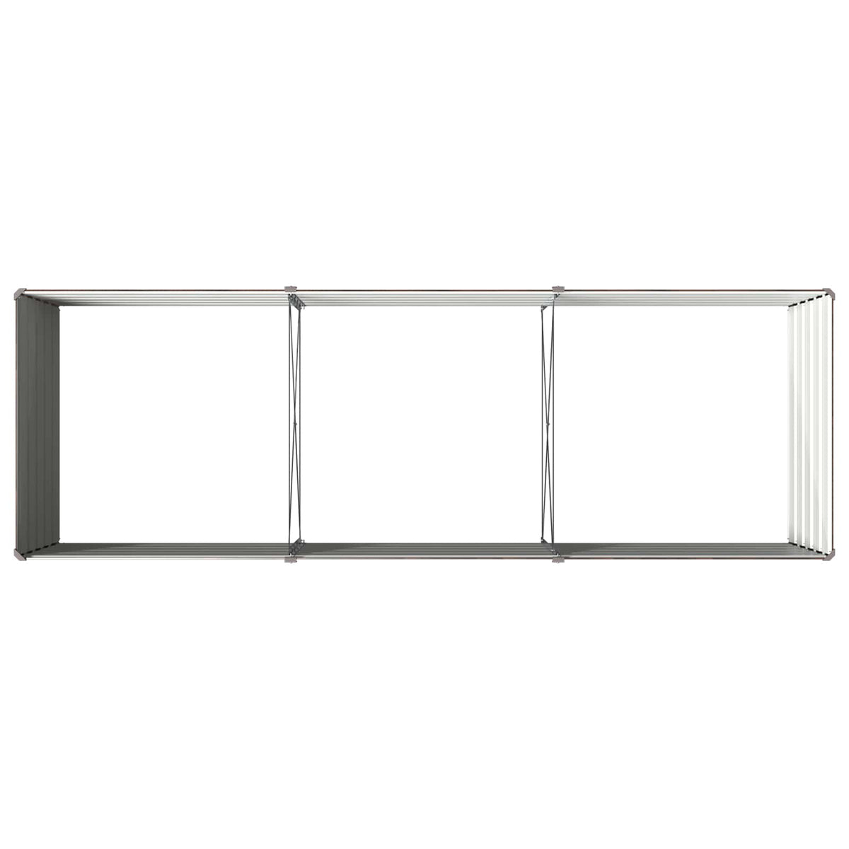 vidaXL Podniesione Łóżko Ogrodowe Czarny 240 x 80 x 55 cm