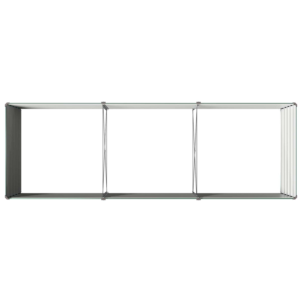 vidaXL Podniesione Łóżko Ogrodowe zielony 240 x 80 x 55 cm