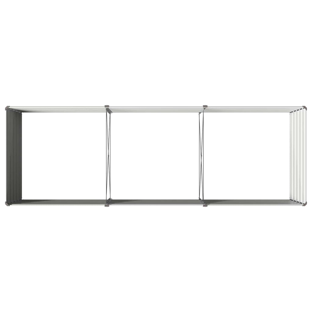 vidaXL Podniesione Łóżko Ogrodowe Szary 240 x 80 x 55 cm