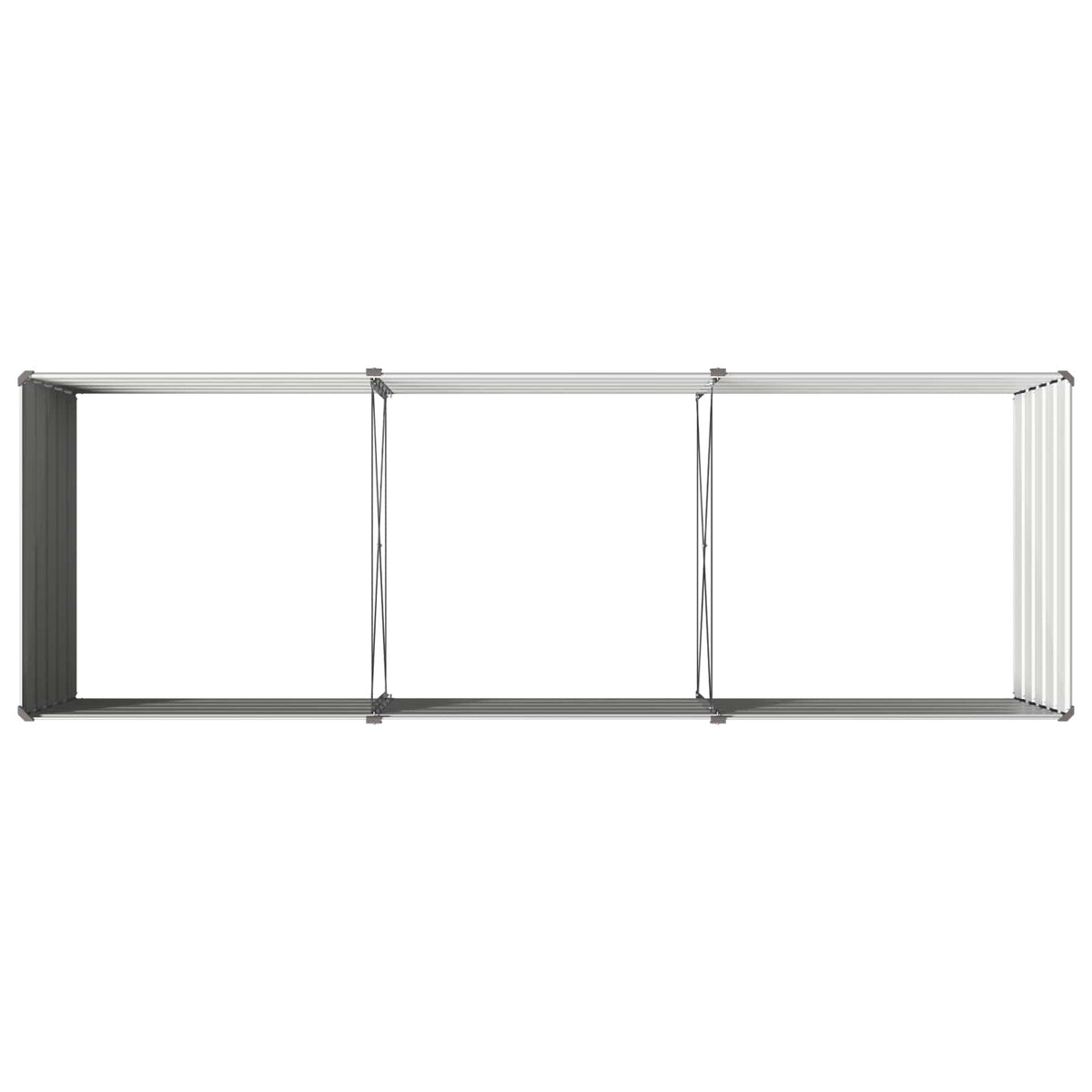 vidaXL Podniesione Łóżko Ogrodowe Szary 240 x 80 x 55 cm