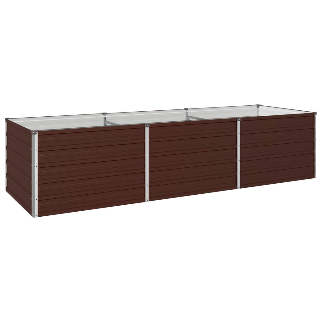 vidaXL Podniesione Łóżko Ogrodowe brązowy 240 x 80 x 55 cm