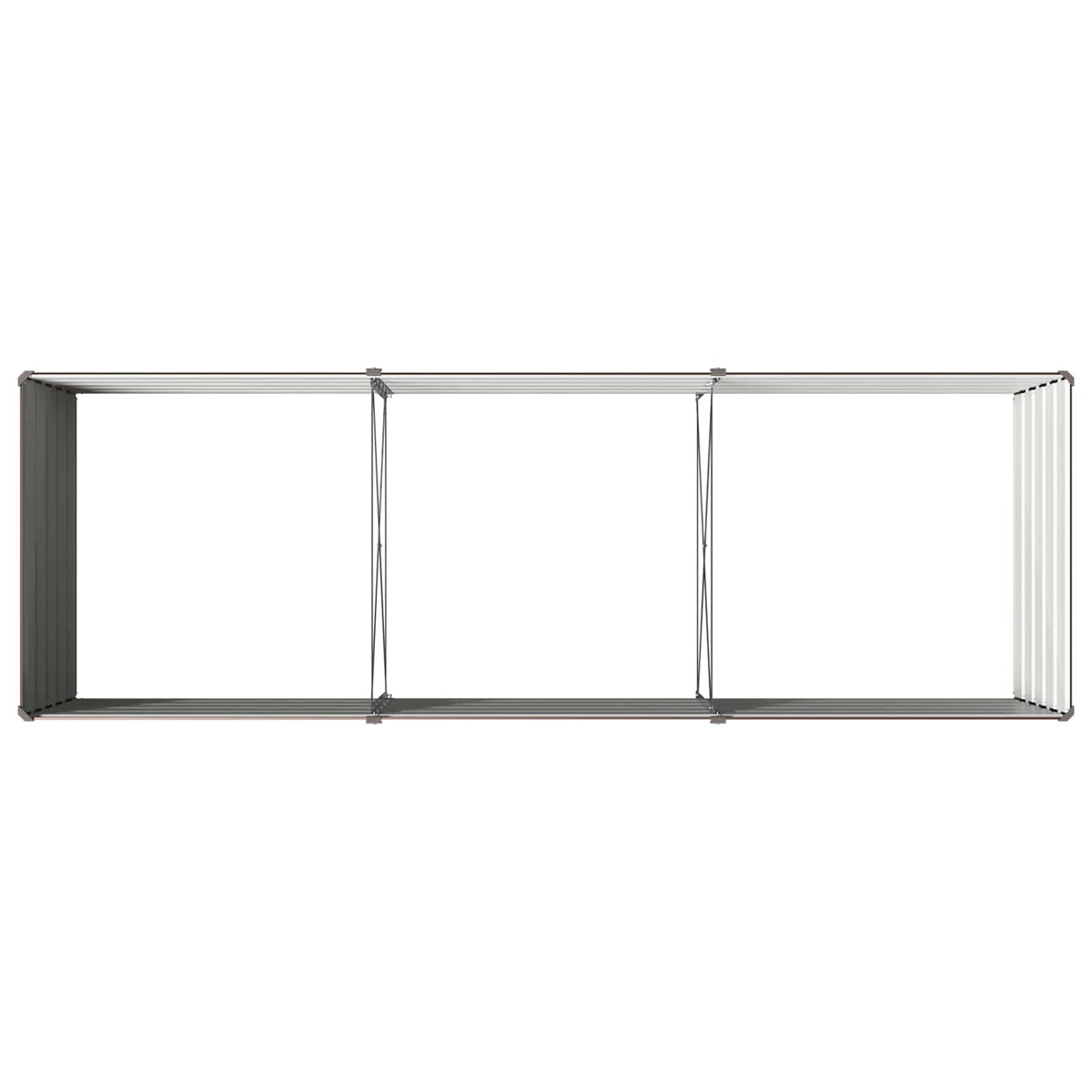 vidaXL Podniesione Łóżko Ogrodowe brązowy 240 x 80 x 55 cm