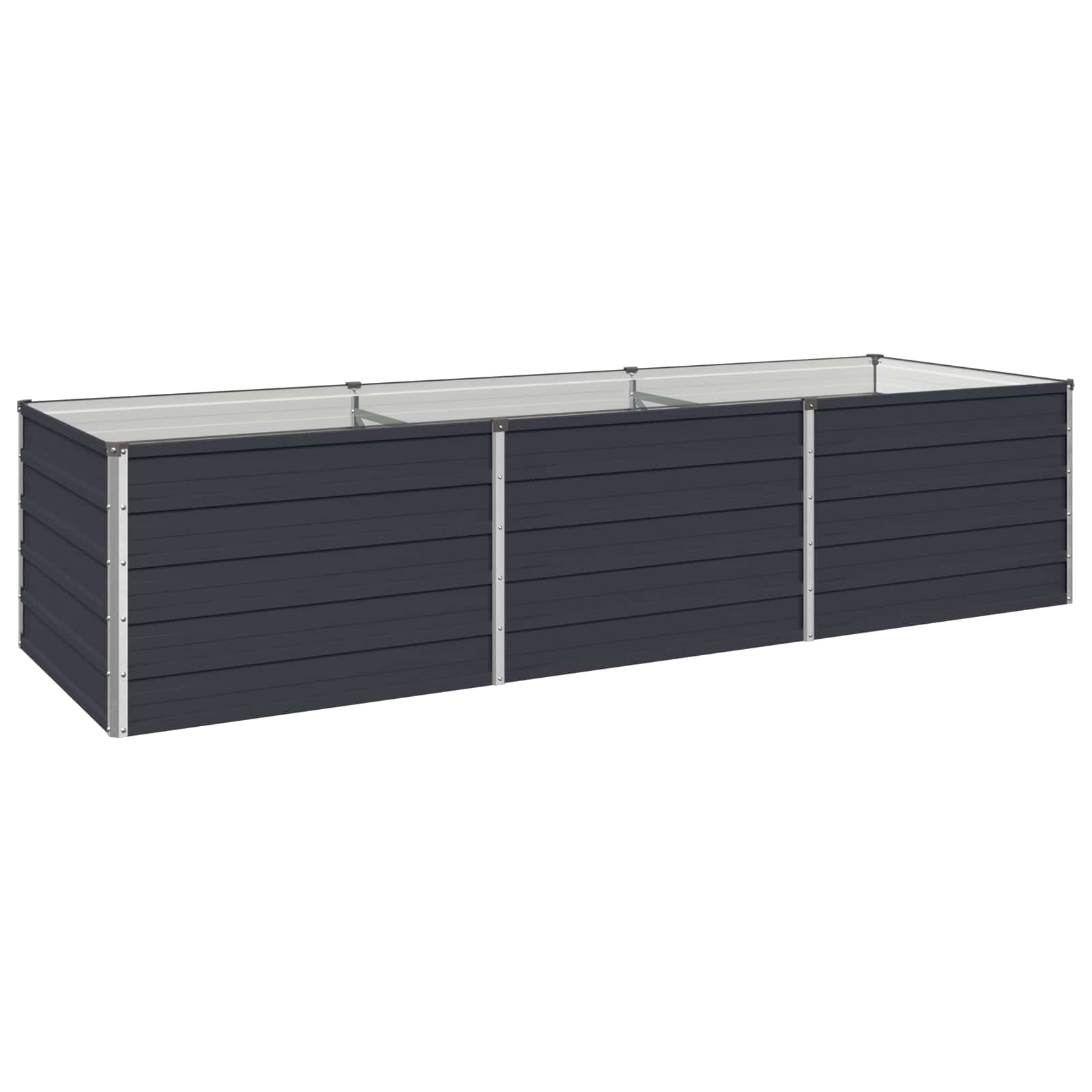 vidaXL Podniesione Łóżko Ogrodowe antracytowy 240 x 80 x 55 cm