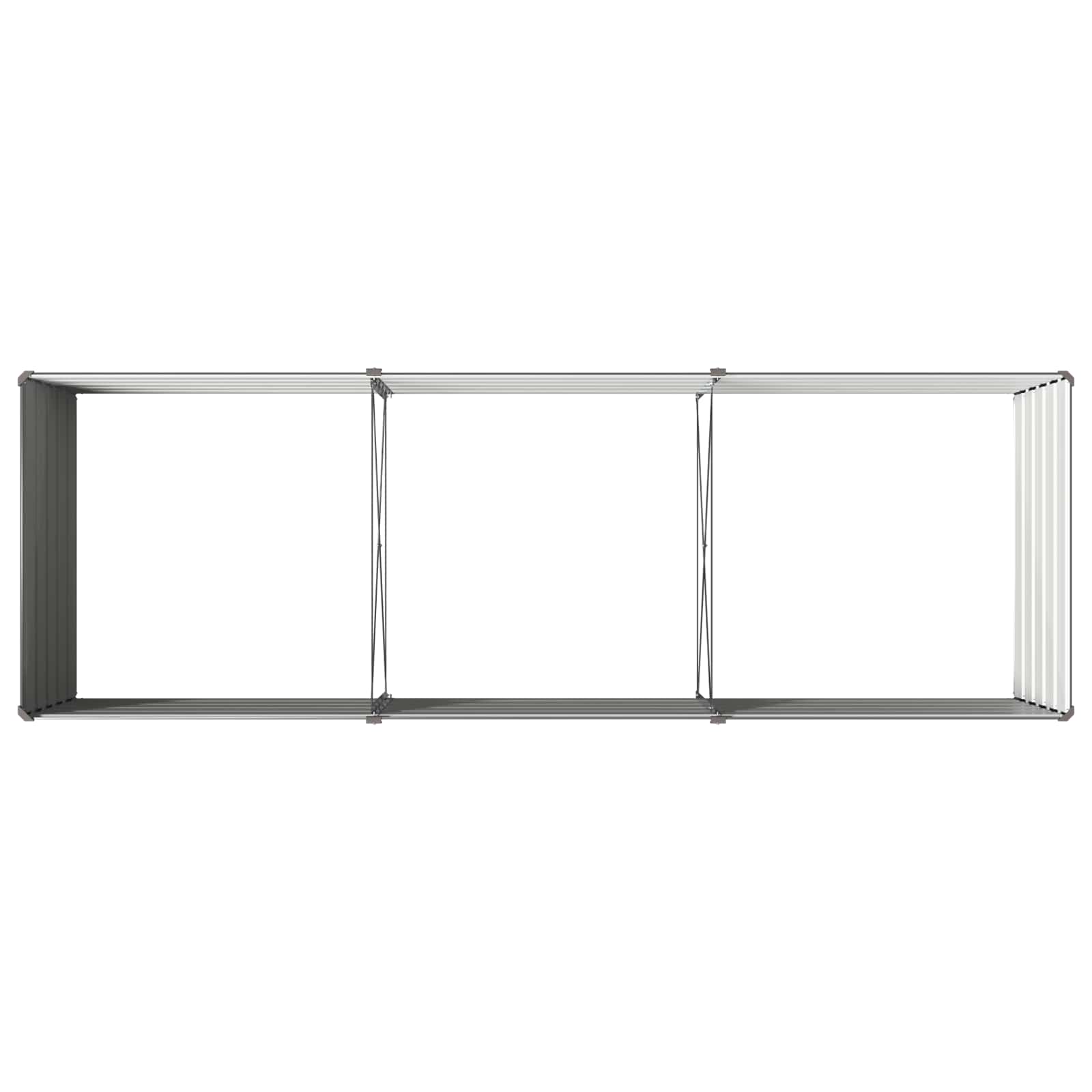 vidaXL Podniesione Łóżko Ogrodowe antracytowy 240 x 80 x 55 cm