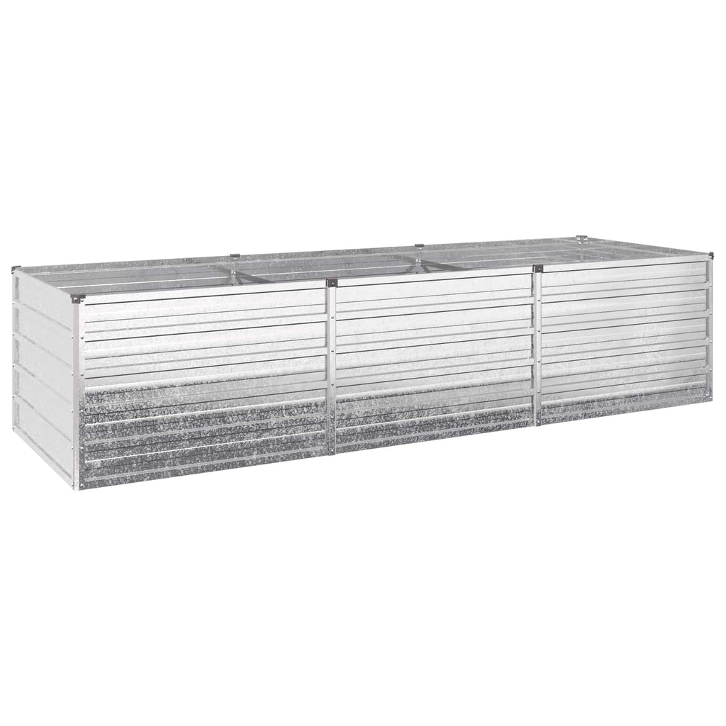 vidaXL Podniesione Łóżko Ogrodowe srebrny 240 x 80 x 55 cm Ocynkowany
