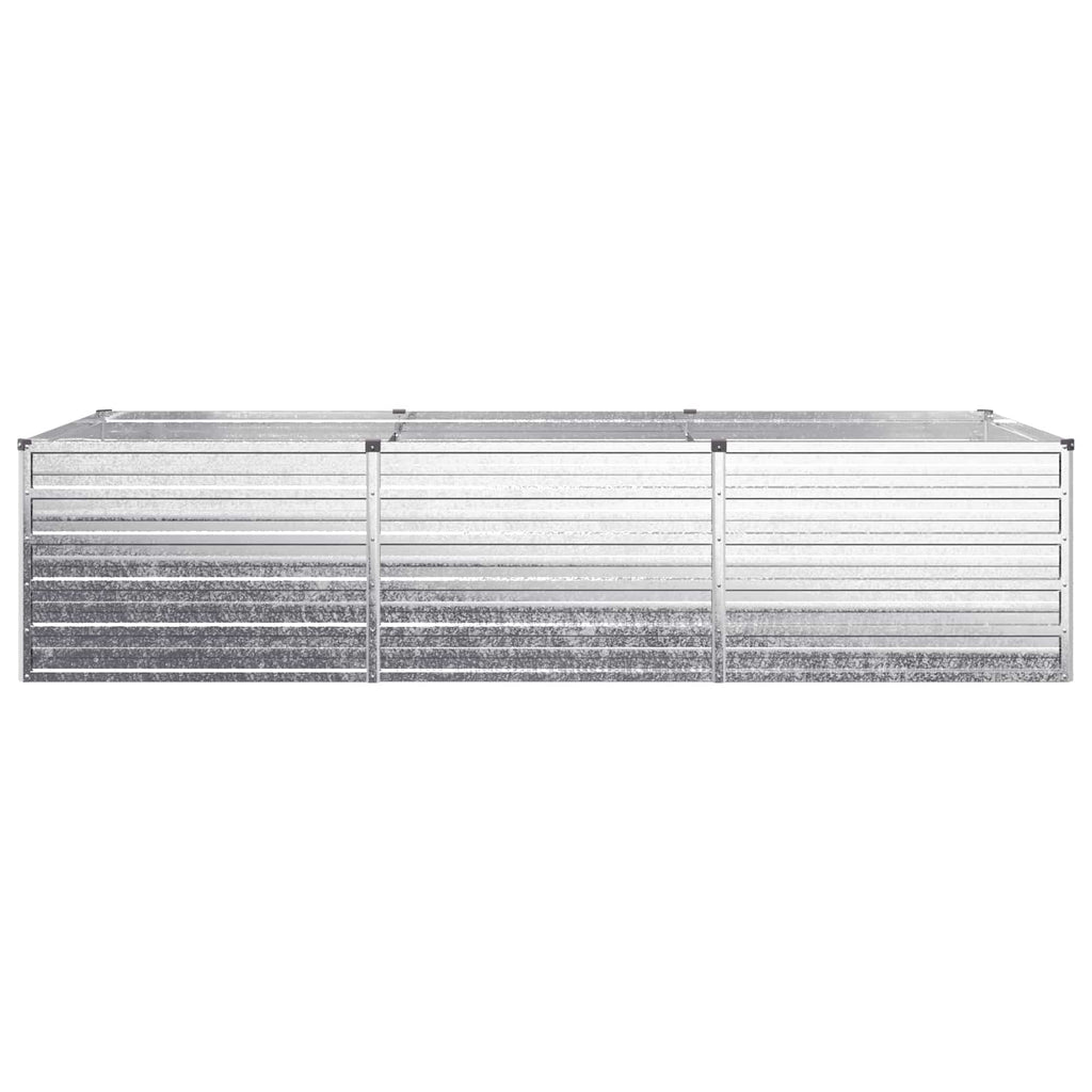 vidaXL Podniesione Łóżko Ogrodowe srebrny 240 x 80 x 55 cm Ocynkowany