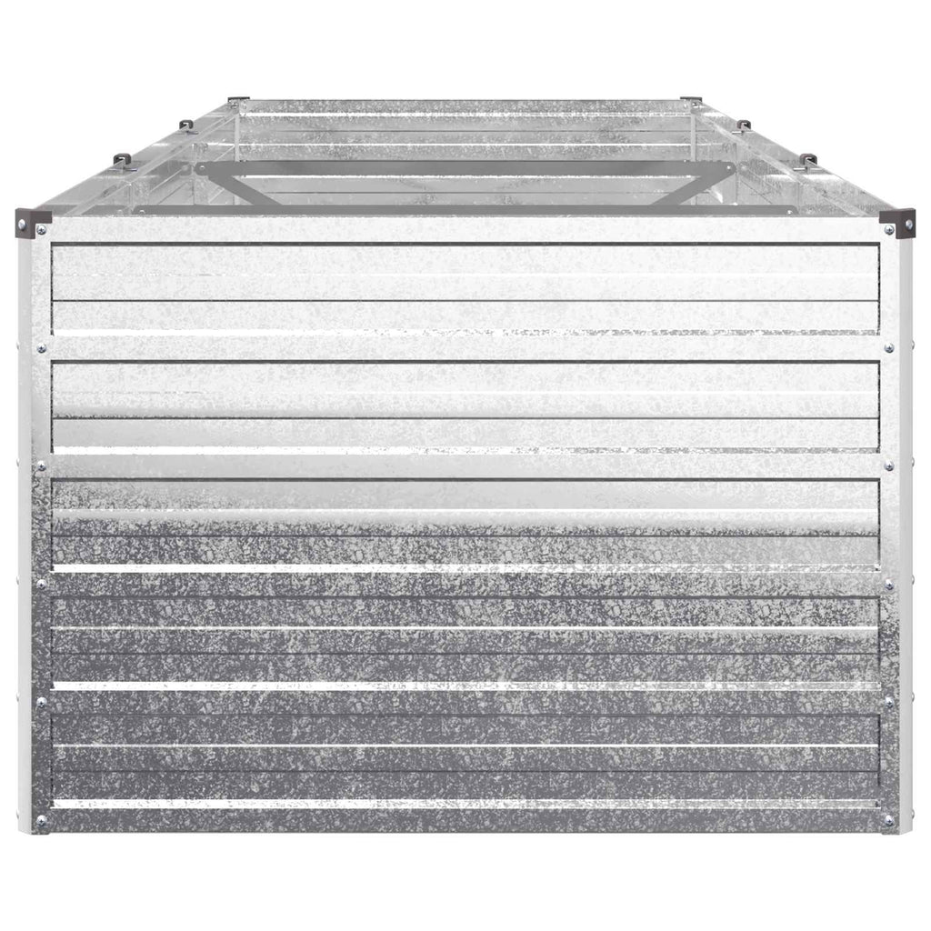 vidaXL Podniesione Łóżko Ogrodowe srebrny 240 x 80 x 55 cm Ocynkowany