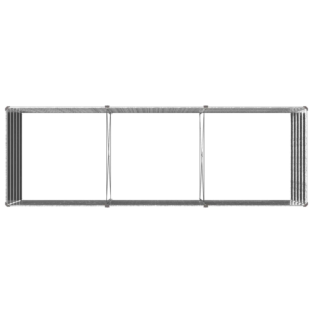 vidaXL Podniesione Łóżko Ogrodowe srebrny 240 x 80 x 55 cm Ocynkowany