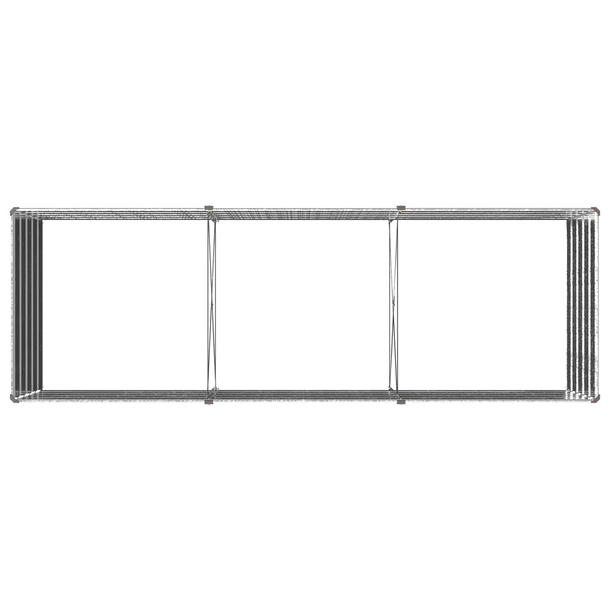 vidaXL Podniesione Łóżko Ogrodowe srebrny 240 x 80 x 55 cm Ocynkowany