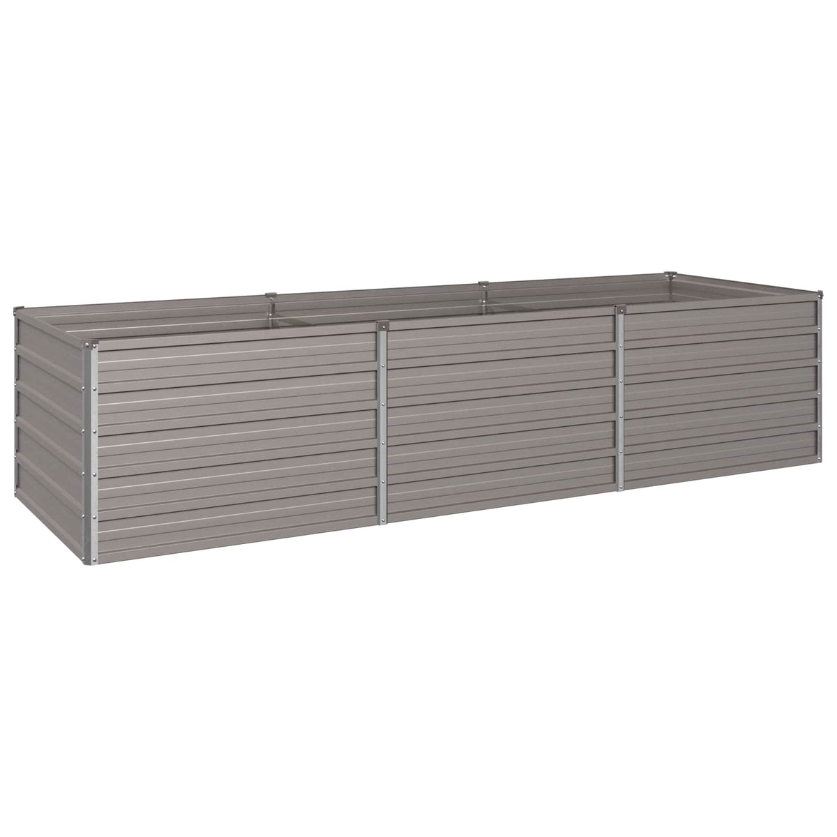 vidaXL Podniesione Łóżko Ogrodowe Rdzawy 240 x 80 x 55 cm tektura