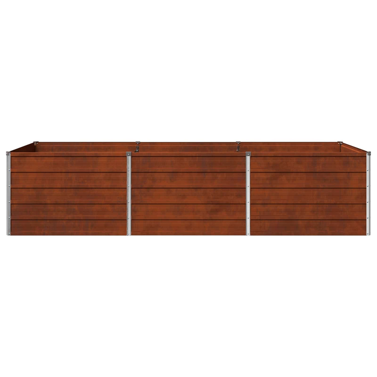 vidaXL Podniesione Łóżko Ogrodowe Rdzawy 240 x 80 x 55 cm tektura
