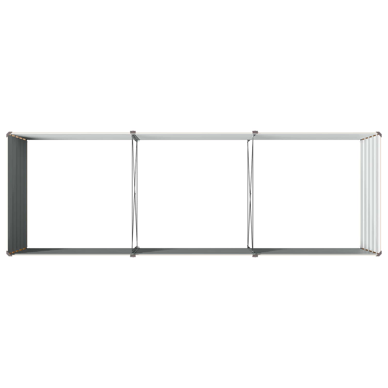 vidaXL Podniesione Łóżko Ogrodowe Kość słoniowa 240 x 80 x 55 cm