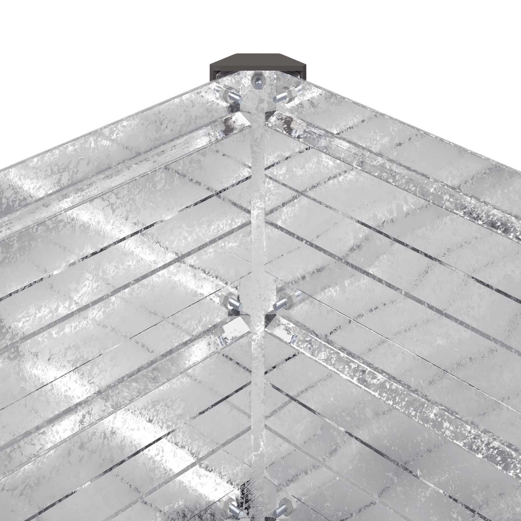 vidaXL Podniesione Łóżko Ogrodowe srebrny 320 x 80 x 55 cm Ocynkowany