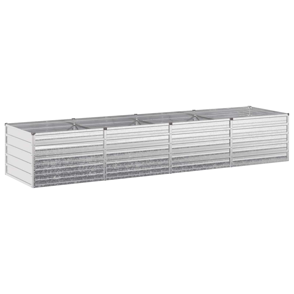 vidaXL Podniesione Łóżko Ogrodowe srebrny 320 x 80 x 55 cm Ocynkowany