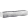 vidaXL Podniesione Łóżko Ogrodowe srebrny 320 x 80 x 55 cm Ocynkowany